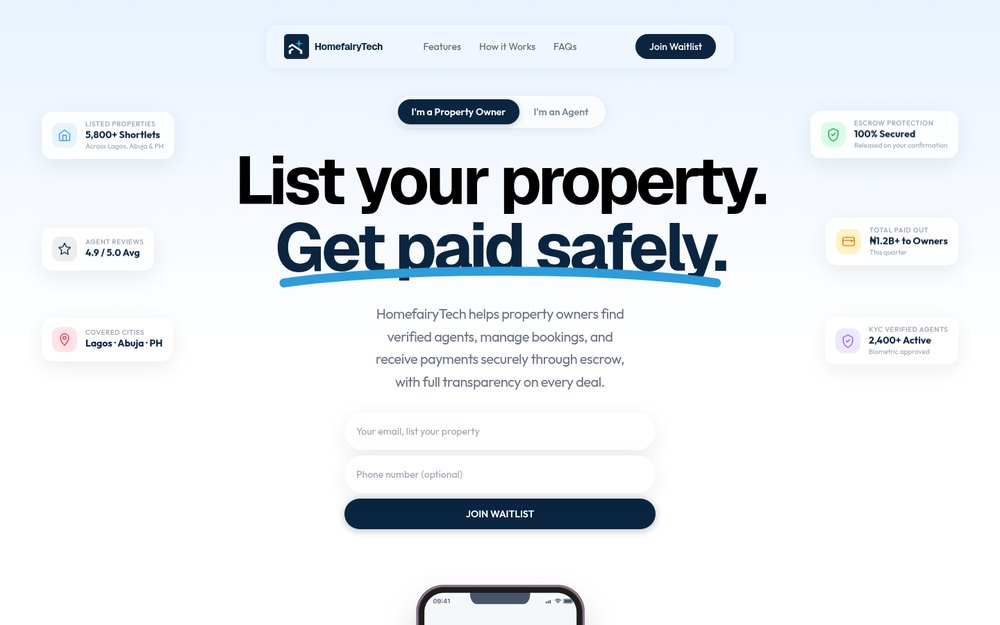 HomeFairy Tech website