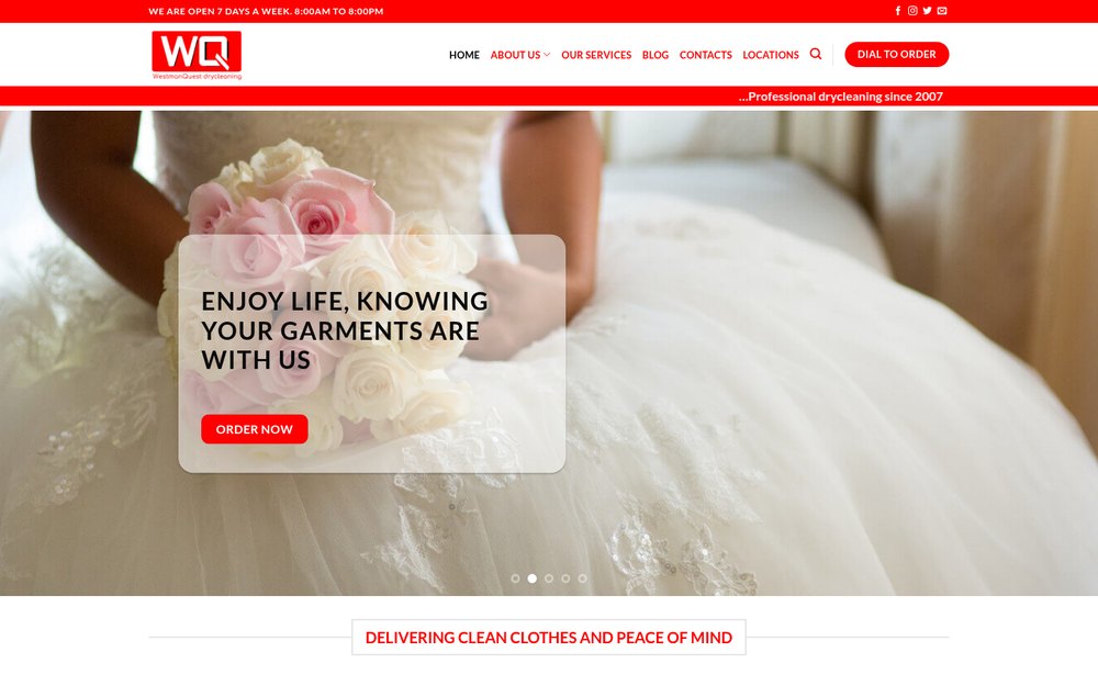 WQ &middot; Dry Cleaning website
